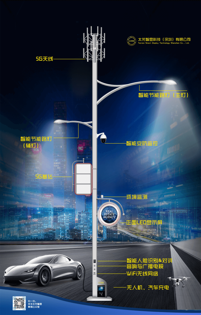 LED燈桿屏|智慧燈桿屏|立柱廣告機(jī)|LED廣告機(jī)|智慧路燈屏|燈桿廣告屏|燈桿屏